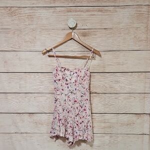 💟 Sky To Moon Floral Spaghetti Strap Romper Small
